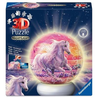 3D Puzzle-Ball Nachtlicht Pferde am Strand