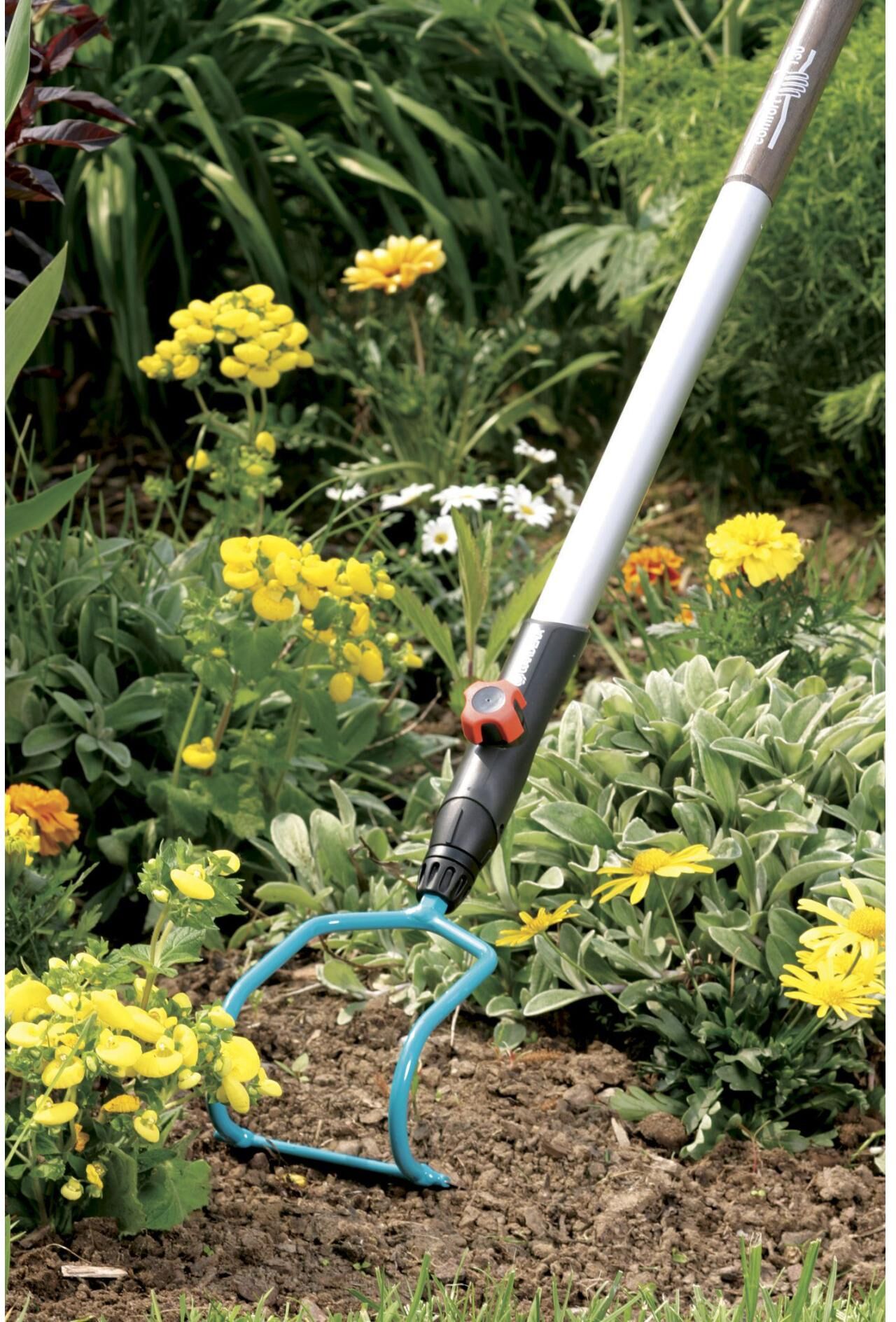 Bügelzughacke GARDENA, blau (weiß, neutral), Hacken, Bügelzughacke weiß, neutral Einheitsgröße
