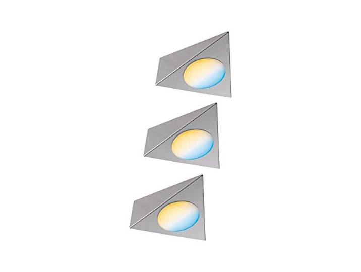Paulmann 99974 LED meubellamp Clever Connect Starter Set Trigo DC 12V rond incl. 3x2,1 watt dimbaar nikkel geborsteld metaal 2700-6500K