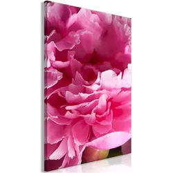 Artgeist, Bilder, Blossom of Beauty (1-part) - Pink Peony Flower Embraced by Nature (80 x 120 cm)