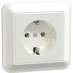 Merten SCHUKO-Steckdose pws/gl volle Abdeckplatte MEG2301-1219