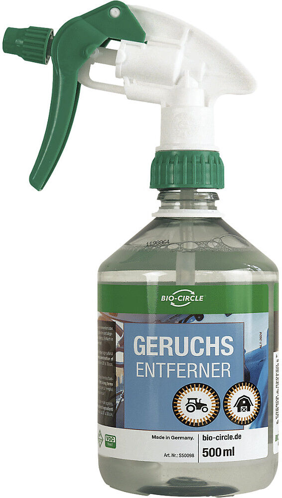 Geruchsentferner, 20 Flaschen à 500 ml und 10 Sprayer, Inhalt 10 l Bio-Circle