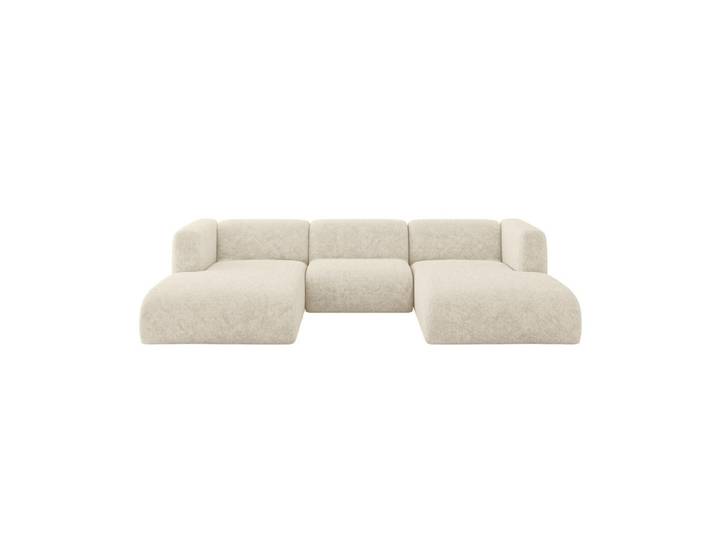 WOHNLANDSCHAFT MIRA-U1 317x179x70 Creme Velours