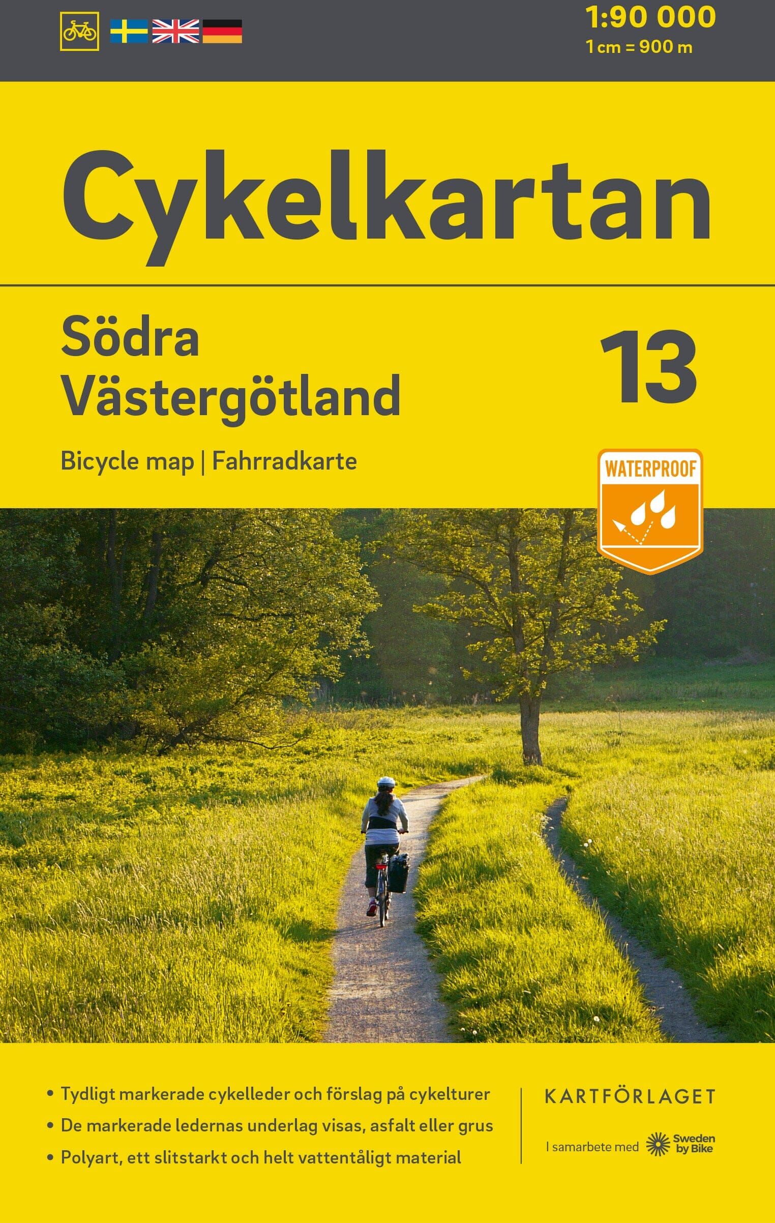 Carte cycliste n° 13 - Västergötland Sud (Suède)   Norstedts