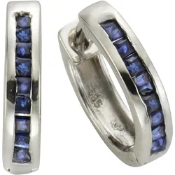 Fascination by Ellen K. Ohrringe Gold 585 mit echtem blauen Safir 12mm Durchmesser
