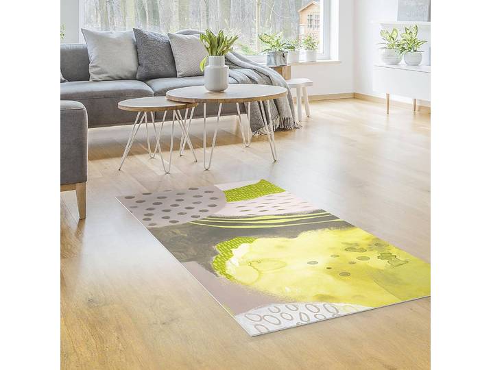 Vinylteppich Sonnenflecken II 120 x 240cm Grau