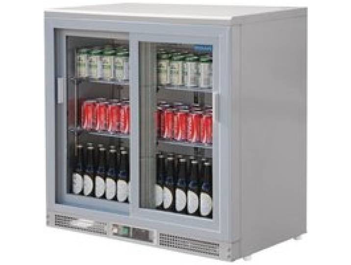 Arrière-Bar Réfrigéré Polar - 180 Bouteilles - 2 Portes - Noir
