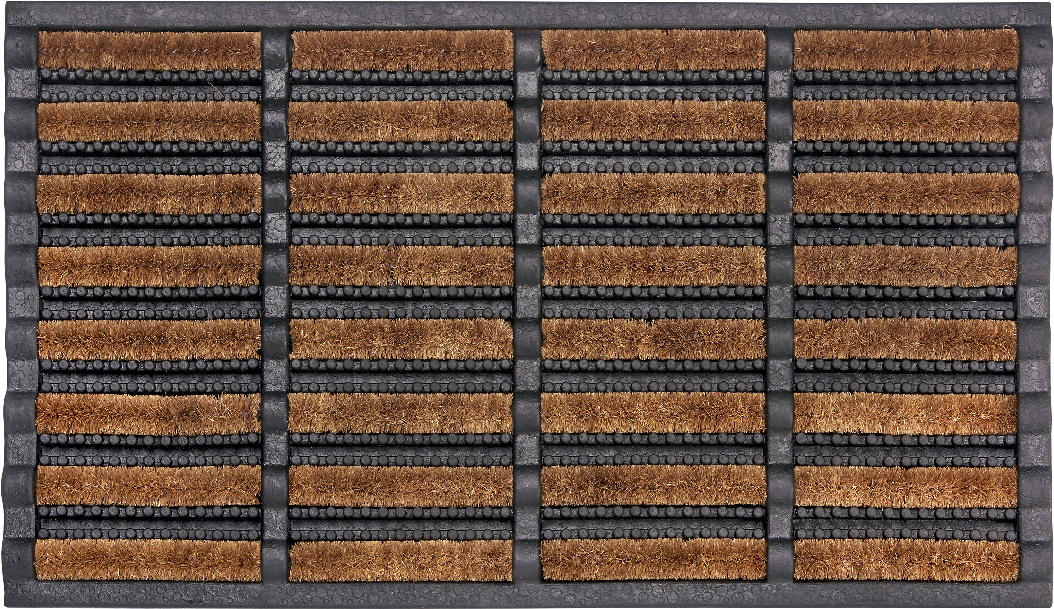 Fussmatte HANSE HOME "Schmutzfangmatte Brushes Mat, Türmatte", braun, B:60cm H:25mm L:40cm, Gummi, Kokos, Teppiche, Fussmatte, Kokos, Gummi, Schmutzfangmatte, Outdoor, Rutschfest, Innen, Kokosmatte braun B : 60cm 1 Stk., 25mm, L: 40cm