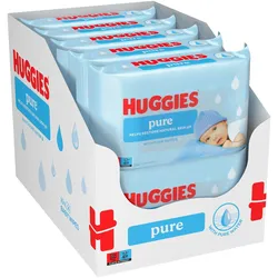 Huggies Pure, Babytücher, 18 Packungen (insgesamt 1008 Tücher) (18 x 56 Stk.)