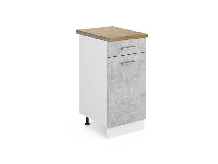 Meuble cuisine R-Line 40cm PT Chêne Béton/Blanc Vicco 45693