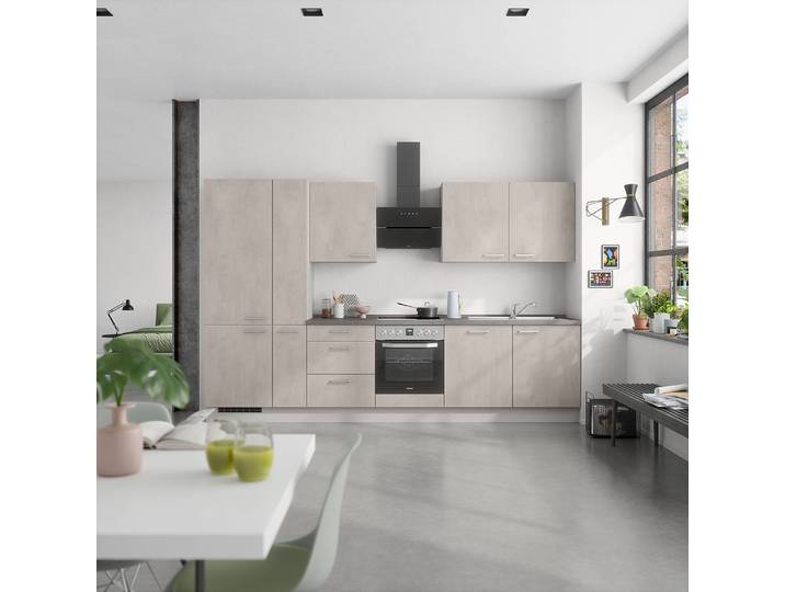 Unterschrank Riva mit Schubladen 60cm Grau/Beton Hell