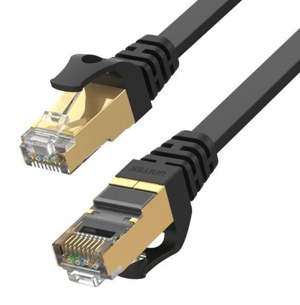 Unitek Cat7 S/FTP Netwerkkabel RJ-45 naar RJ-45, 10 meter, zwart