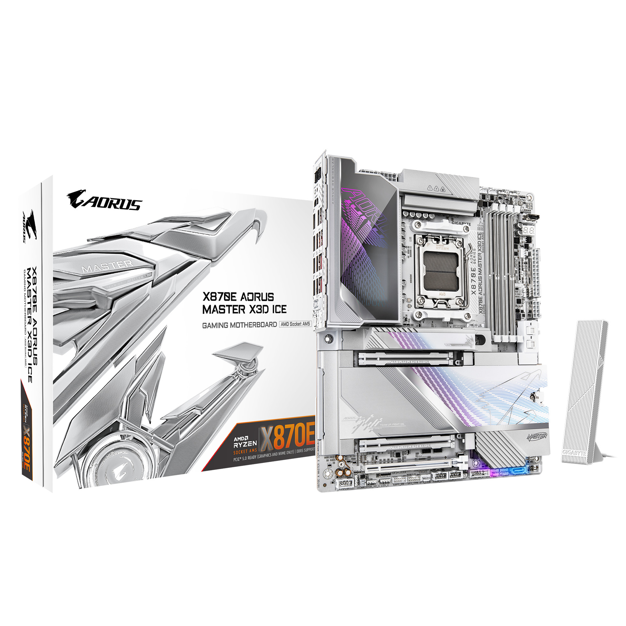 GIGABYTE X870E AORUS MASTER X3D ICE WIFI7 ATX Mainboard Sockel AM5 HDMI X870E A MASTER X ICE