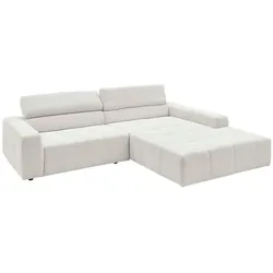 Portobello Ecksofa Hamilton Cord Weiß