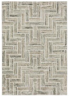 Vista Home Celeste Herringbone Ivory/ Beige Power Loom Rug.