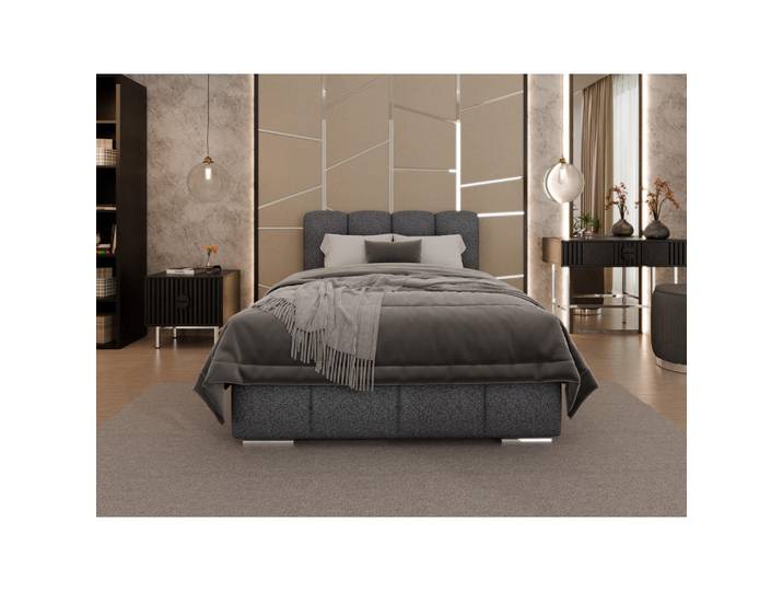 Homesy Polsterbett Zaira 120x200cm – Elegantes Polsterbett für modernen Wohnstil, Zonierte Multi-Taschen-Federkern (24cm), Graphitfarben, Holz, Mode, 90x200 cm, Schlafzimmer, Betten, Polsterbetten