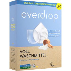everdrop Waschmittel Vollwaschmittel, Zitrone, Lavendel, Zeder, Pulver, ökologisch, ohne Plastik, 760g, Waschladungen 19