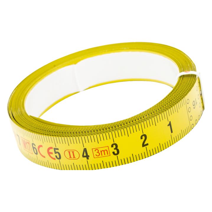 Bahco Stahl-Massband für die Werkbank, selbstklebend, linksseitige Messskala, 3 m (300 cm) (BTL-3-13)
