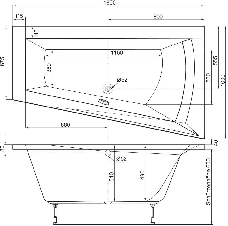 Ottofond Whirlpool-Komplettset Galia I 160 cm, weiß