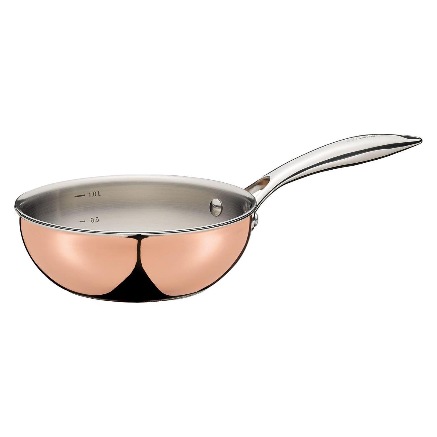 Spring Sauteuse (Bratpfanne, Edelstahl, Kupfer, 18 x 6 cm) (07 1566 60 18)