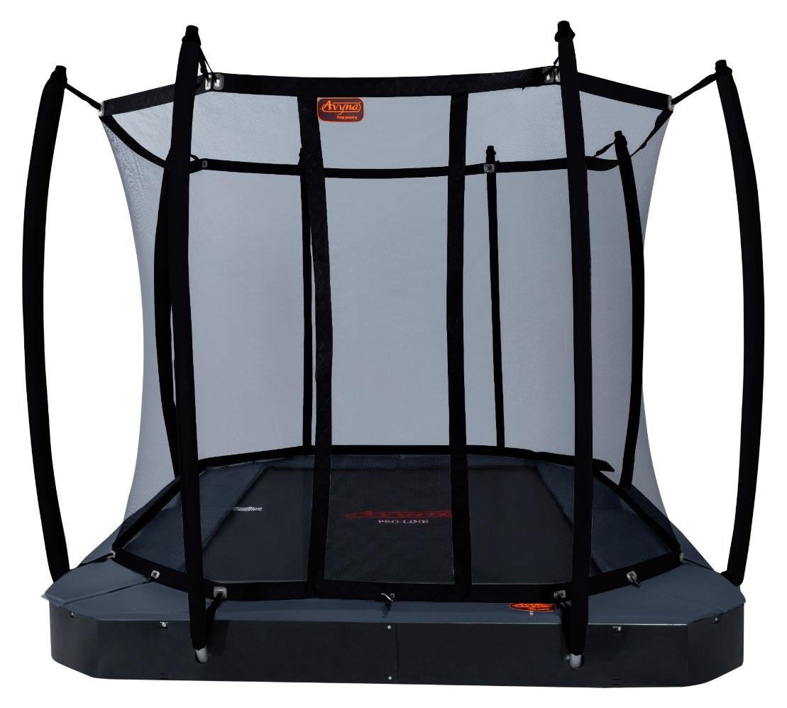 Avyna Trampolin FlatLevel 380x255 (238) mit Netz | Grau