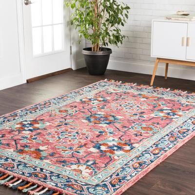 Alexander Home Sahara Boho Rose Hand-hooked Wool Area Rug