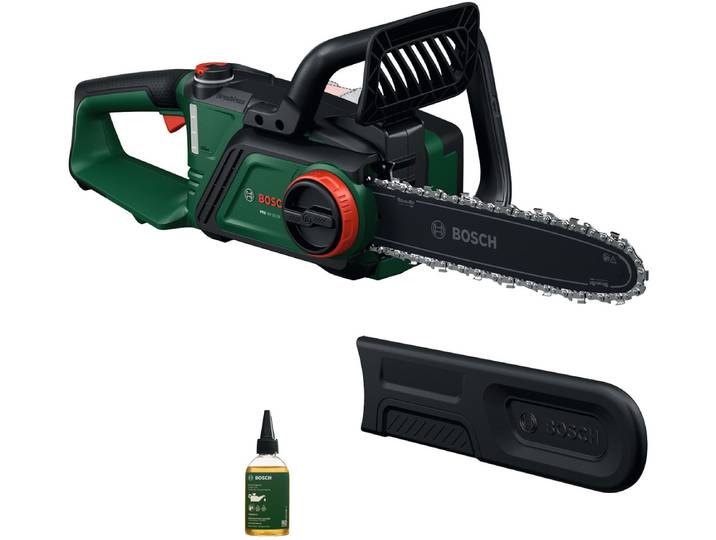 Akku-Kettensäge BOSCH HOME & GARDEN PKE18V-30-28 SOLO , grün (weiß, neutral), Kettensägen, Akku-Kettensäge, für schnelles und einfaches Schneiden von großen Ästen und Stämmen