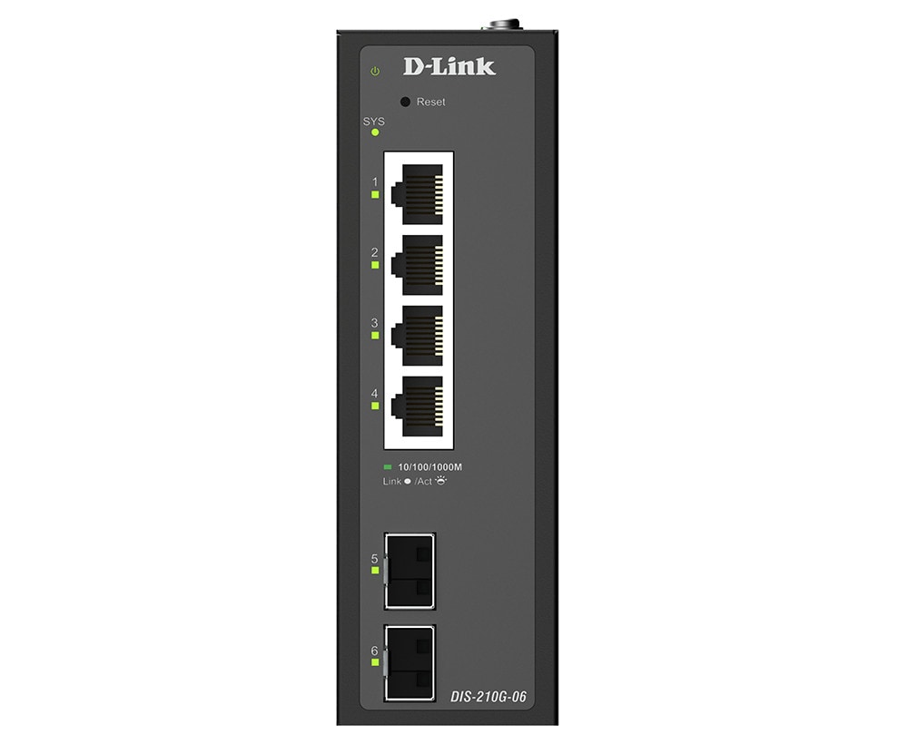 D-Link DIS-210G-06 6-Port Industrial Smart Managed Switch