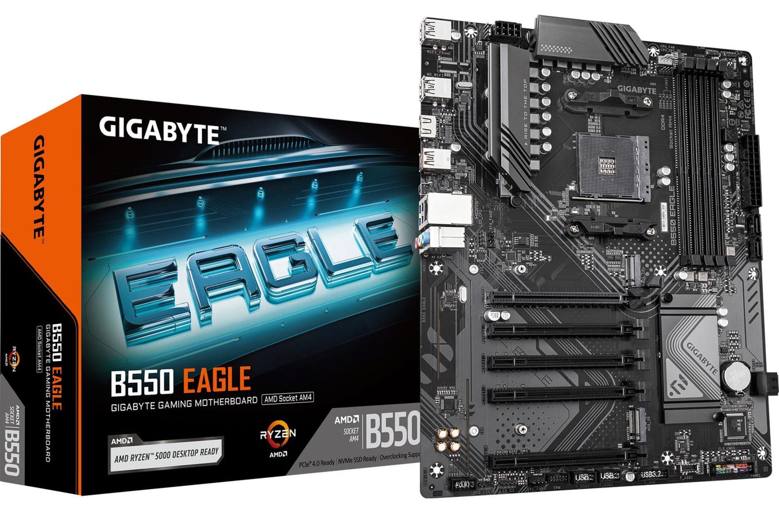 Gigabyte B550 Eagle ATX Motherboard met AMD B550 Chipset, DDR4 en PCIe 4.0