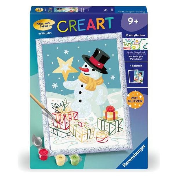 Ravensburger CreArt - Malen nach Zahlen 23956 - Bezaubernder Schneemann - Kinder ab 9 Jahren (23956)