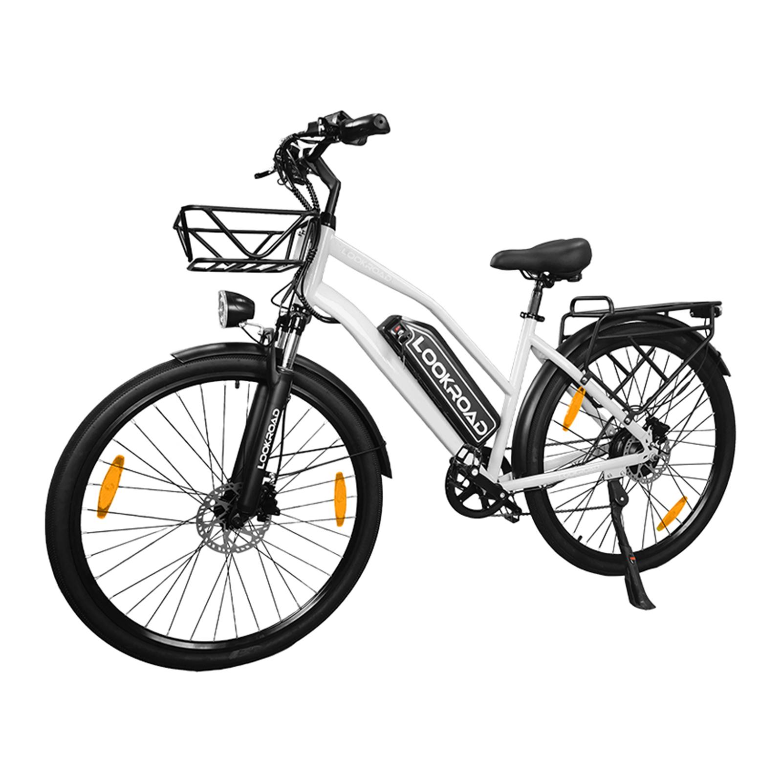 Lookraod L28 28'' E-Bike Elektrofahrrad 250W 25km/h, 36V 23Ah Akku, Shimano 7-Gang, hydraulische Bremsen, IP54 für Pendeln & Alltag, in elegantem Grau
