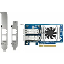 QNAP Dual-port SFP28 25GbE network expansion card low-profile form factor PCIe Gen4 x8