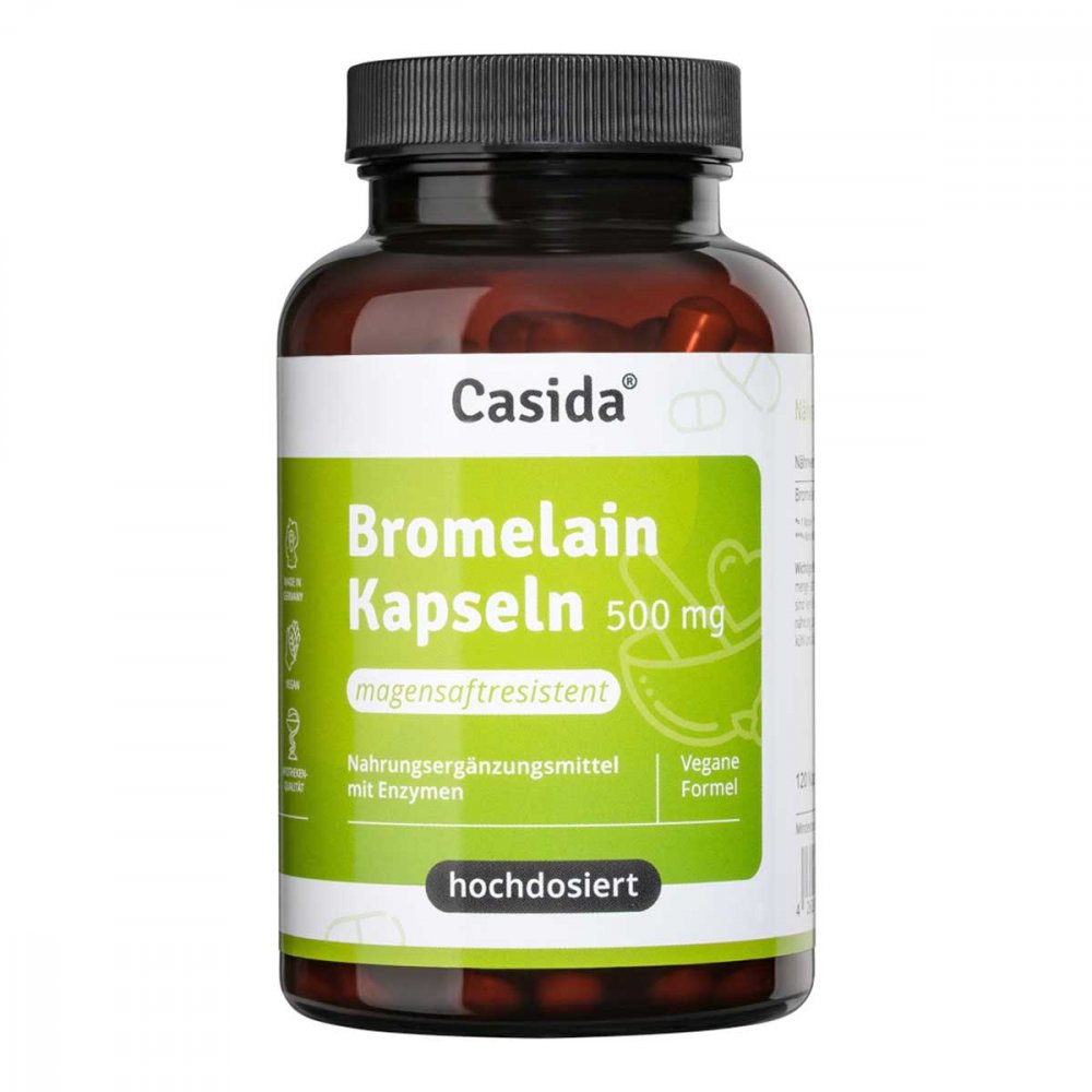 Casida GmbH Casida Bromelain Kapseln 500 mg hochdosiert magensaftresistent 17975444