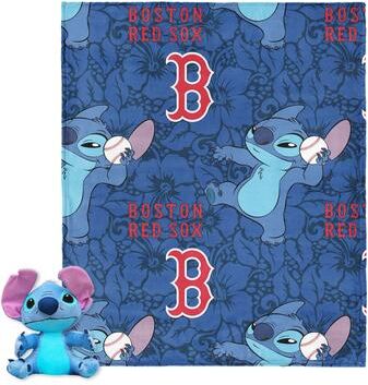 MLB Strike Stitch Hugger Pillow & Silk Touch Throw Blanket Set