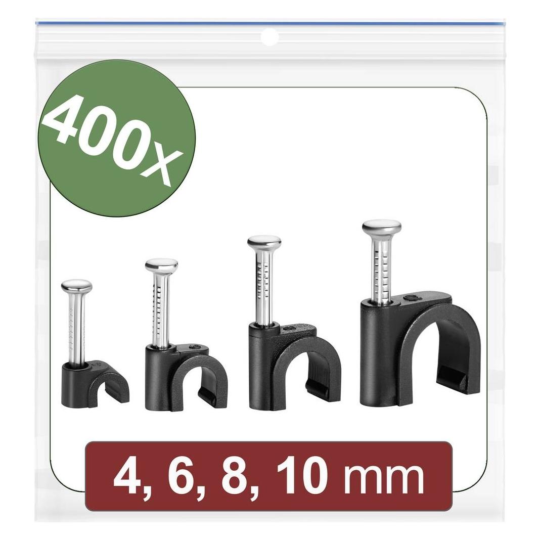 Quadrios 24CA436 Nagelschellen 24CA436 Bündel-Ø-Bereich 2 bis 10 mm Schwarz 4 (24CA436)