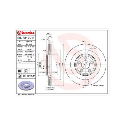 MAGNETI MARELLI Bremsscheibe 360406111601 innenbelüftet-Belüftung mit tropfenförmigen Flügeln 326mm 20mm für JAGUAR