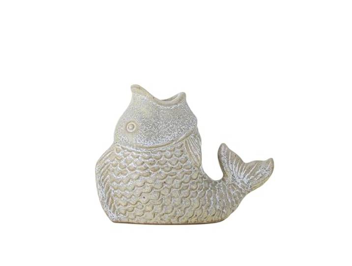 Bloomingville Creative Collection Hiro Kerzenhalter, Grau, Steingut, L11,5xH9xB4,5 cm