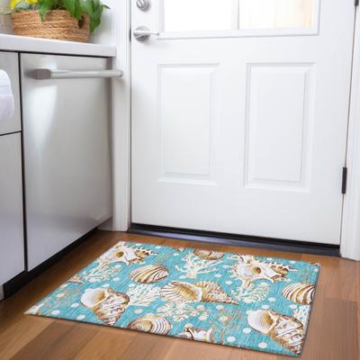 Addison Rugs Premium Washable Super Soft Coastal Seashells Mayfield Rug