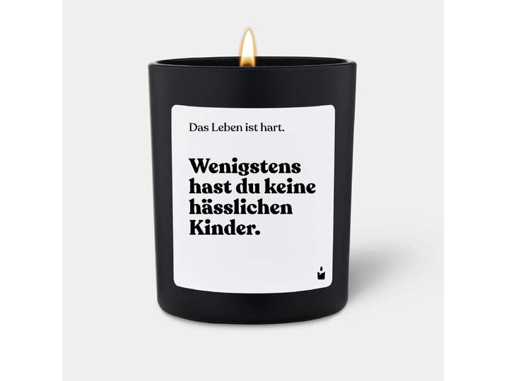 Duftkerze Flowery Wenigstens hast du keine hässlichen Kinder.
