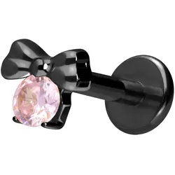 Titan Labret mit Innengewinde SCHLEIFE + KRISTALL