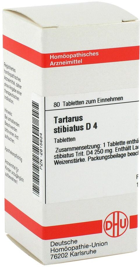 DHU Tartarus Stibiatus D4 Tabletten 80stk