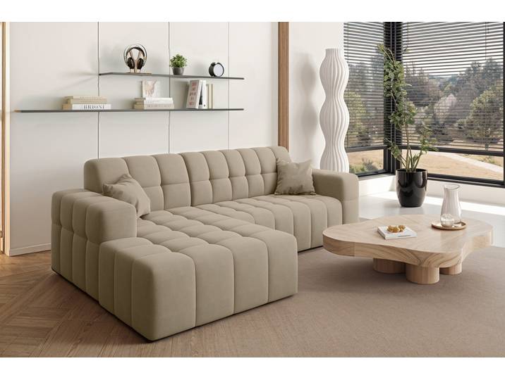 Kaiser Möbel Ecksofa L-förmiges Nimes-Eckmöbel links/rechts Beige Links