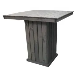Bartisch Anthrazit Wismar - 100 x 100 x 110 cm - Farbe: Anthrazit - Bartisch aus imprägniertem Kiefernholz
