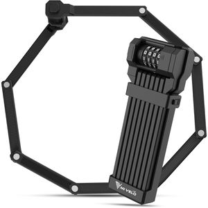 Mivelo Fahrradschloss MV-FS-SW-ZA-04, Faltschloss, Länge 120 cm, Sicherheitslevel 10