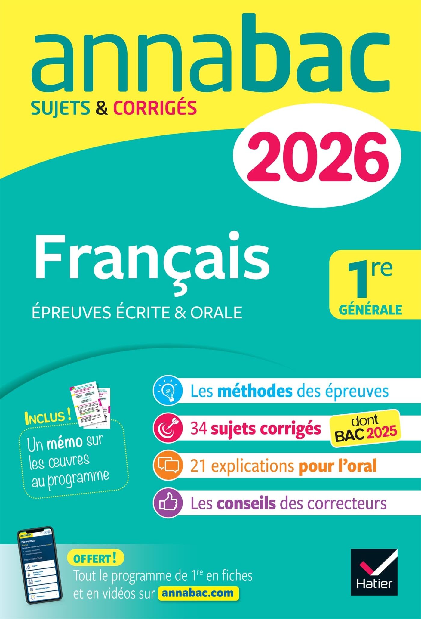Hélène Bernard - Français 1re générale : épreuves écrite & orale : sujets & corrigés 2026 - Preis vom 09.10.2026 07:28:09 h