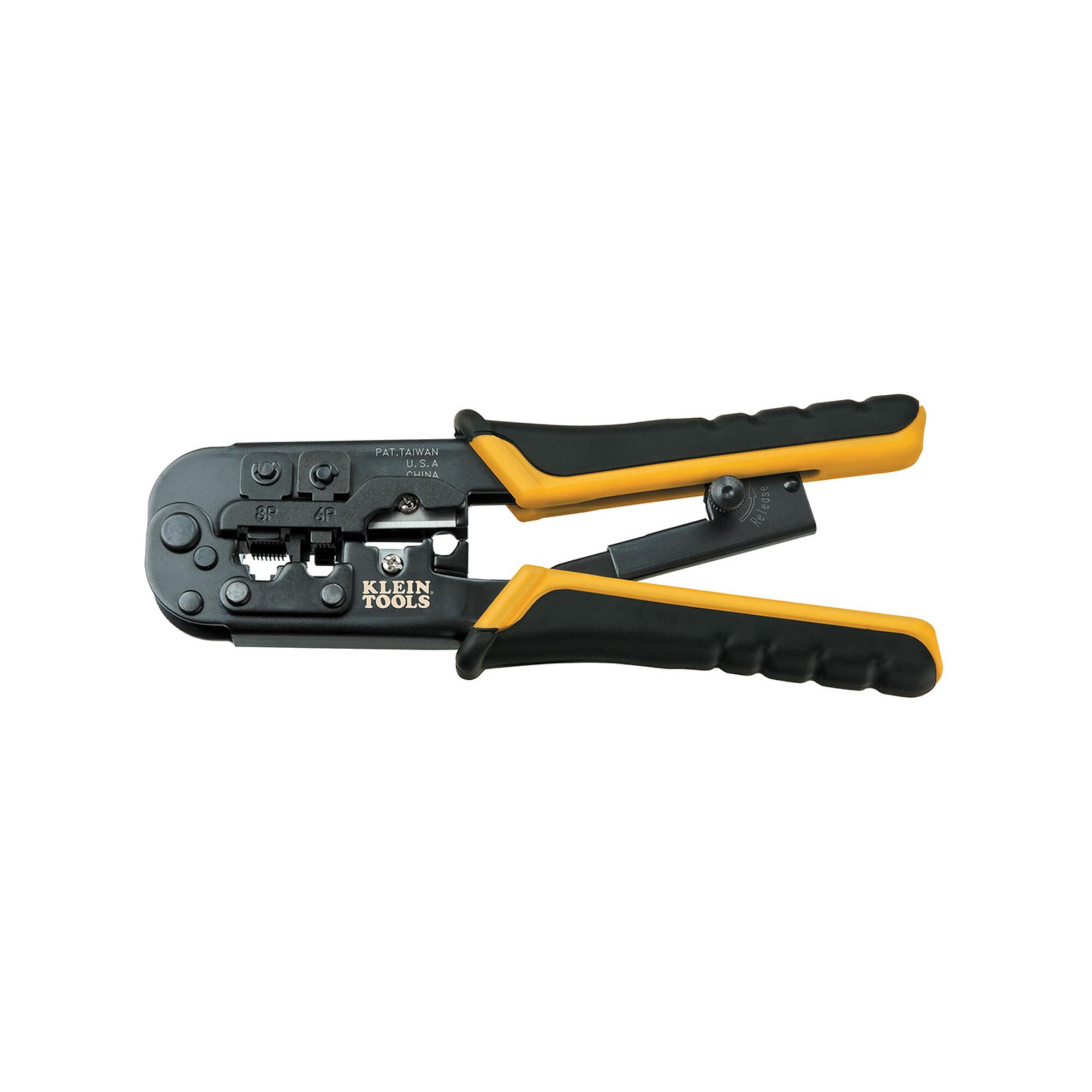 Klein Tools Daten-Crimpzange mit Ratsche RJ45 RJ11 RJ12 Schneiden Abisolieren (VDV226011SEN)