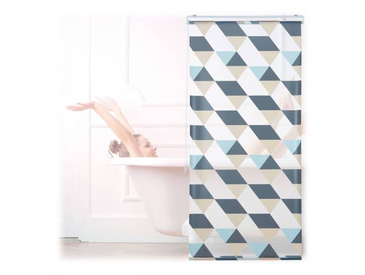 Relaxdays Store de baignoire design géométrique