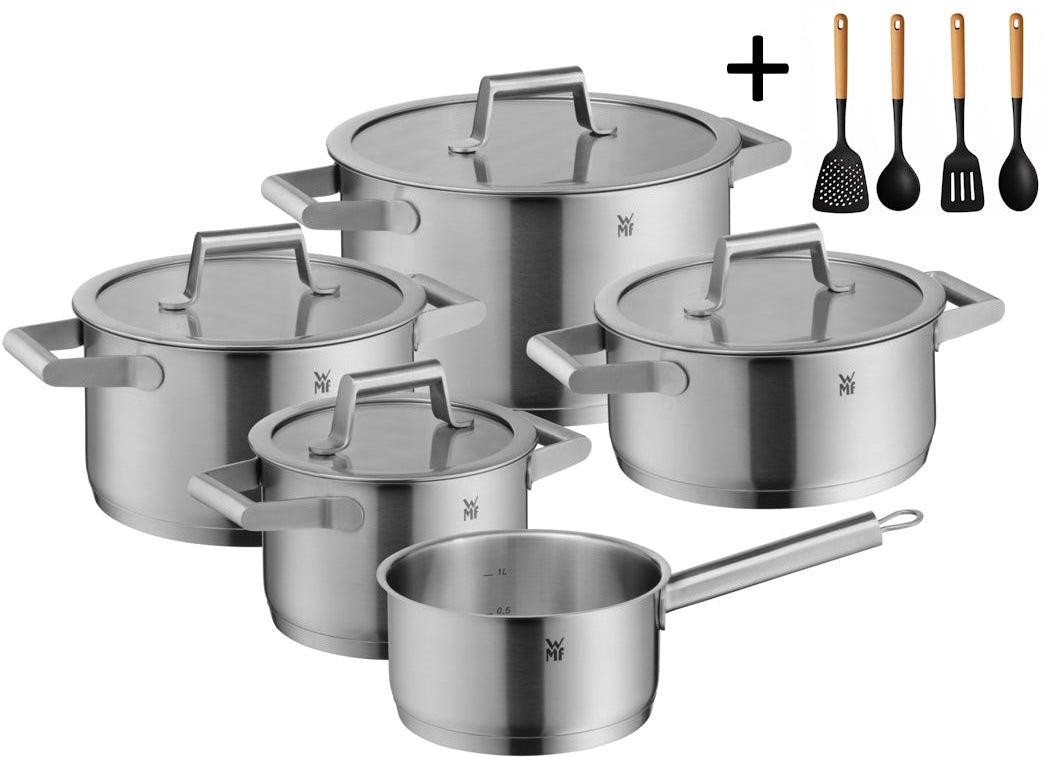 WMF Pannenset Comfort Line 5-delig met kookpannen van ø 16, 20 en 24 cm en steelpan van ø 16 cm