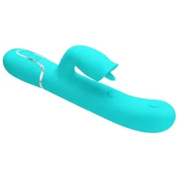 Pretty Love, Vibrator, Kaninchenvibrator Mit Leckendem Aquagrün
