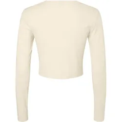 Bella Canvas, Damen, Sportshirt, Micro Rib Langarm Baby Tee (XXL), Beige